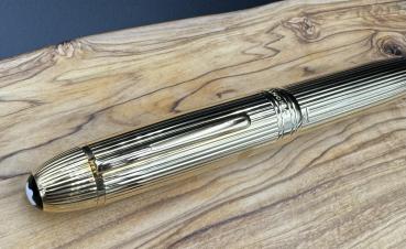 Montblanc 149 Nadelstreifen 18 Karat massiv gelbgold Füller