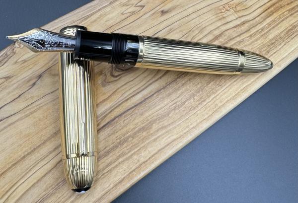 Montblanc 149 Nadelstreifen 18 Karat massiv gelbgold Füller